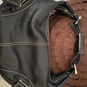Authentic Tod’s black leather Charlotte hobo bag